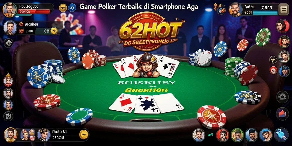 Screenshot utama 62HOT menunjukkan pemain yang asik bermain Poker.