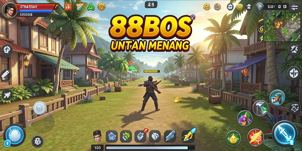 Screenshot gameplay 88BOS yang menunjukkan pertarungan strategis yang mendebarkan.