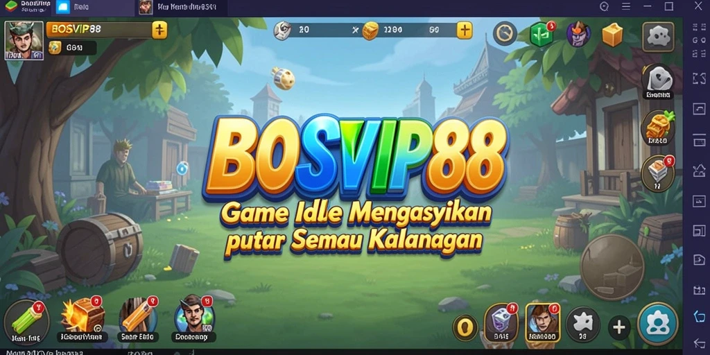 Screenshot gameplay BOSVIP88 menampilkan aktivitas Idle yang mengasyikkan.