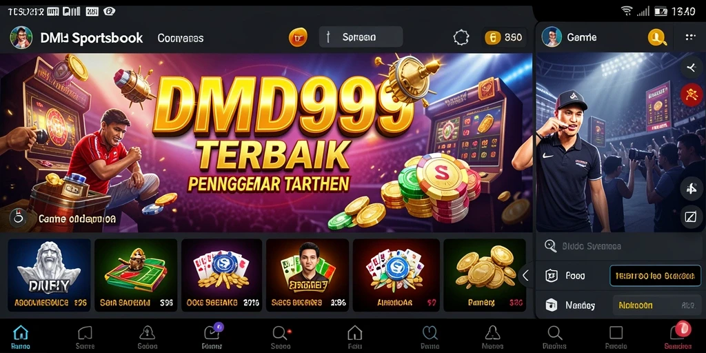 Tampilan utama DMD999 menampilkan antarmuka taruhan yang menarik dan informatif.