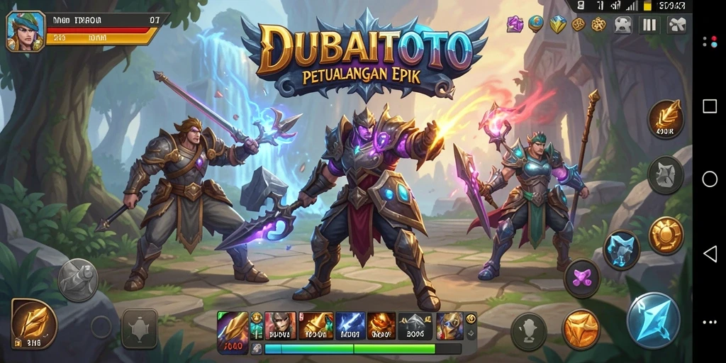 Tangkapan layar yang menunjukkan pertarungan epik dalam DUBAITOTO.