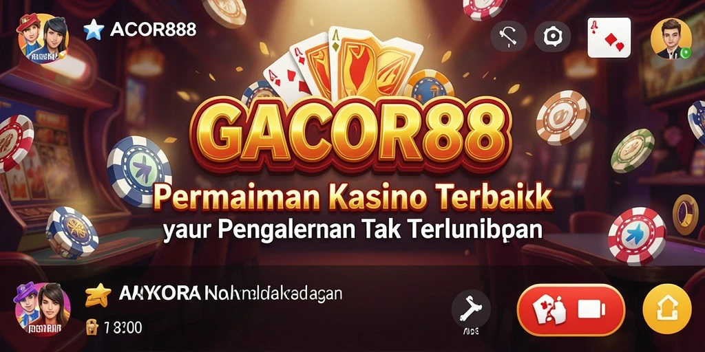Screenshot gameplay <strong>GACOR88</strong> yang menampilkan suasana Kasino yang mengasyikkan.