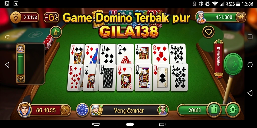 Screenshot GILA138 menampilkan gameplay Domino penuh aksi dan keseruan.