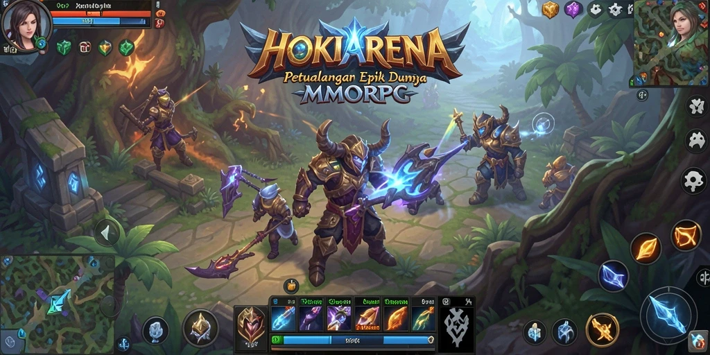 Tampilan gameplay HOKIARENA yang mengasyikkan di dunia MMORPG.