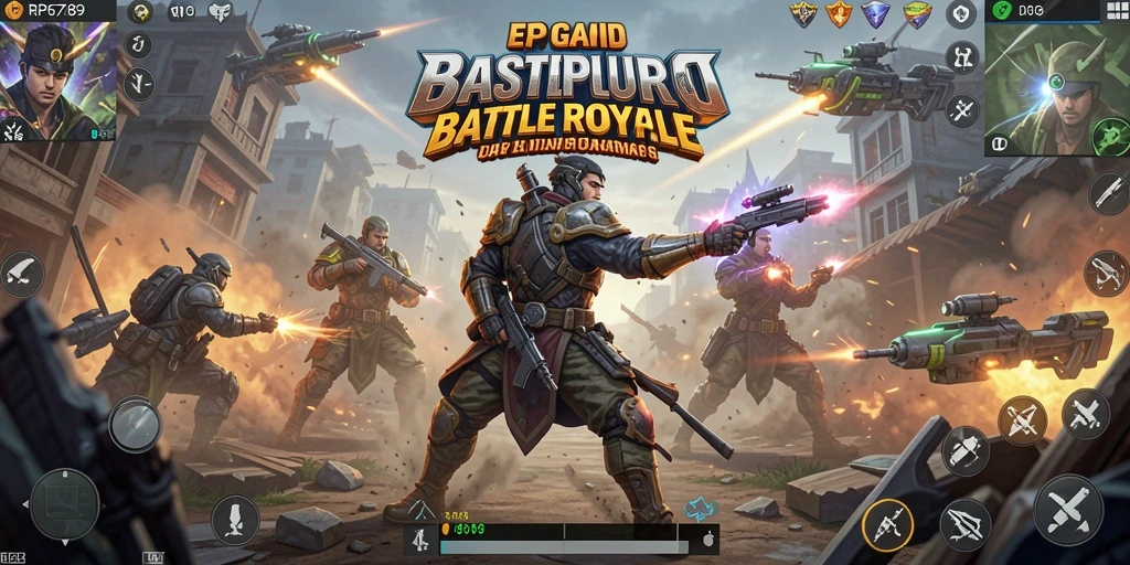 Gameplay seru dalam pertempuran Battle Royale RP6789.