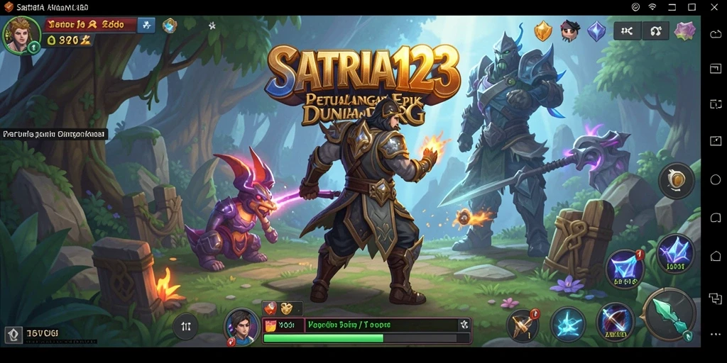 Gameplay seru SATRIA123 dengan aksi pertempuran yang mendetail.
