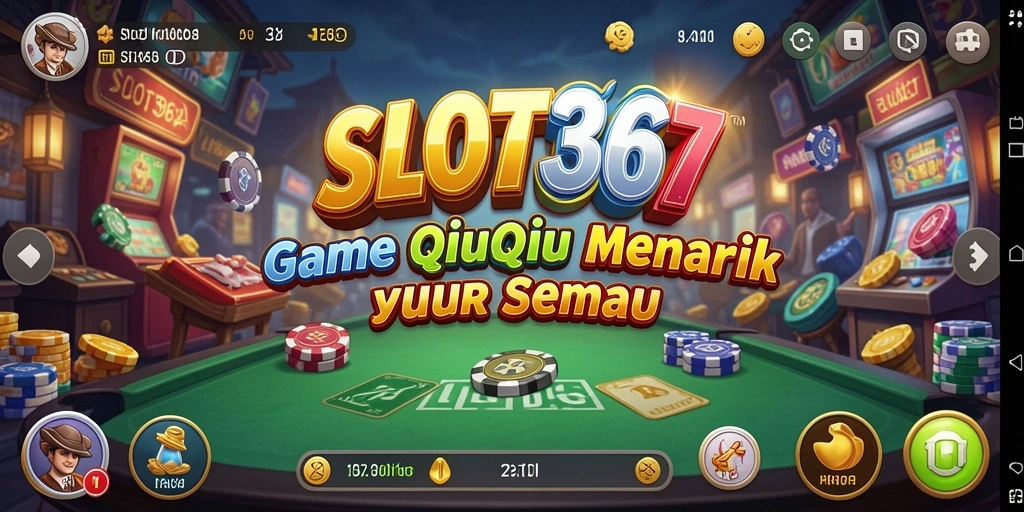 Screenshot utama menunjukkan gameplay seru dari QiuQiu.