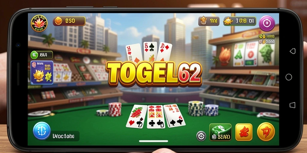 Tampilan utama aplikasi TOGEL62 menampilkan berbagai analisis togel.